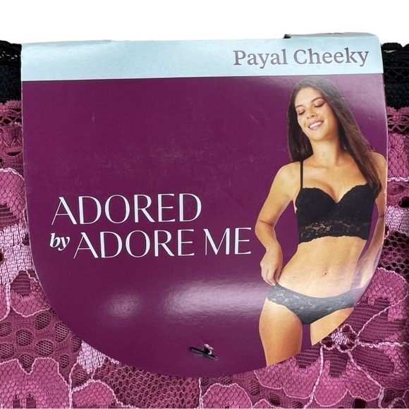 NEW 3X ADORE ME PINK BLACK SET OF 2 PAYAL CHEEKY  PLUS GOFT NWT LINGERIE - Picture 1 of 8